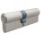 Smith & Locke 1 Star 6-Pin Euro Double Cylinder Locks 40-50 (90mm) Silver 2 Pack