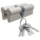Smith & Locke 1 Star 6-Pin Euro Double Cylinder Locks 40-50 (90mm) Silver 2 Pack
