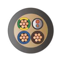 Time EV-Ultra Black  3-Core 6mm² & 2-Core Screened  EV Charging Cable 1m Coil