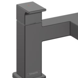 Hansgrohe Vernis Shape Matt Black 126mm Deck Mounted Lever 2 Tap Holes Bath Mixer Tap