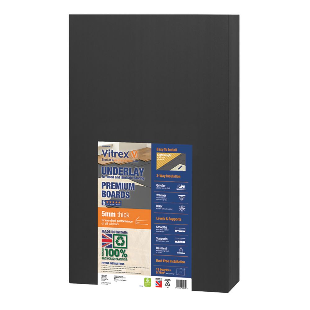 Vitrex 5mm XPS Premium Underlay Board 9.76m²