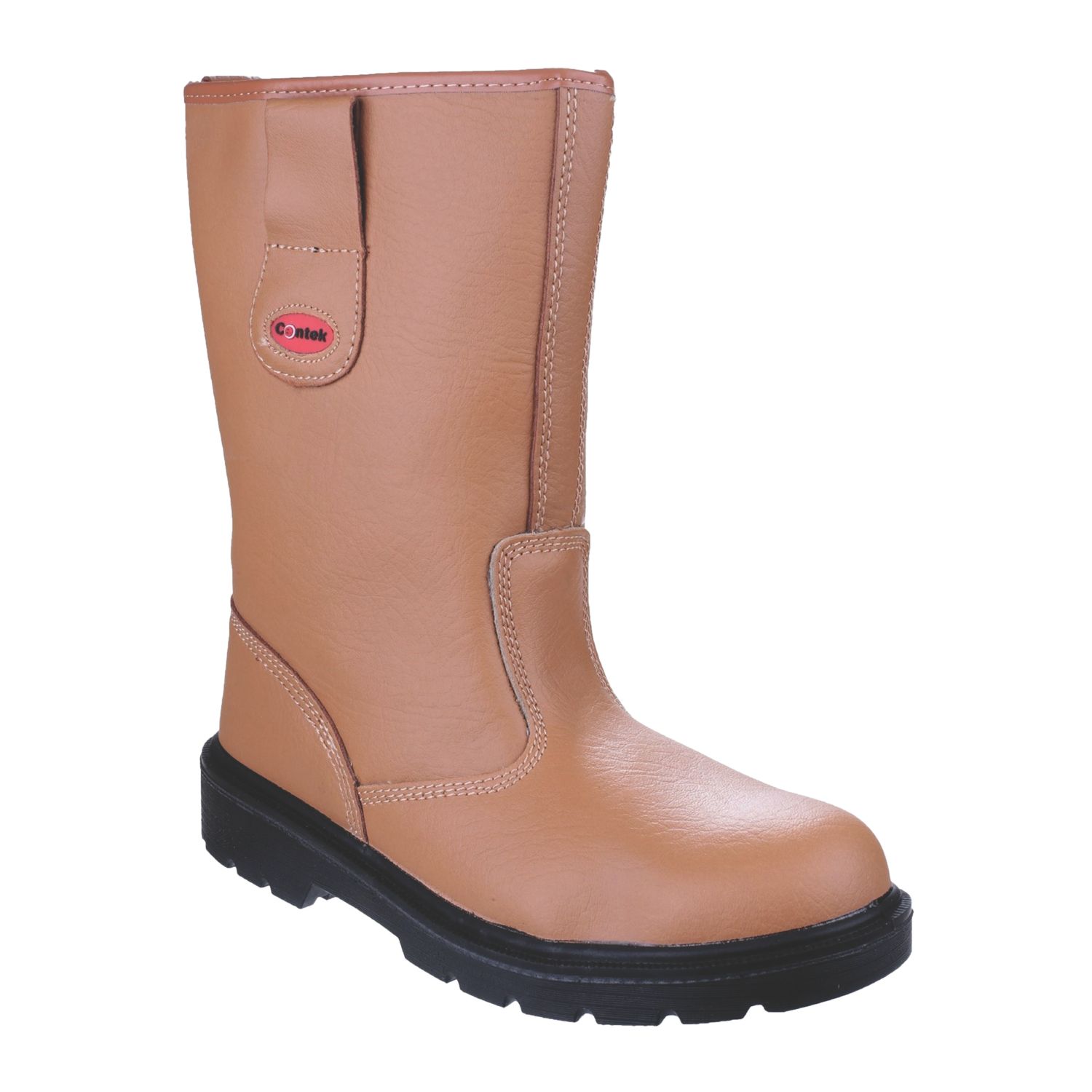 Centek FS334 S1 Size 4 Tan Steel Toe Cap Safety Rigger Boots (757XC)