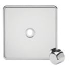 Knightsbridge Screwless 1-Gang Modular Dimmer Switch Polished Chrome