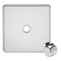 Knightsbridge Screwless 1-Gang Modular Dimmer Switch Polished Chrome
