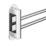Swirl Caldew Bathroom Towel Rail Chrome 391mm x 40mm x 115mm