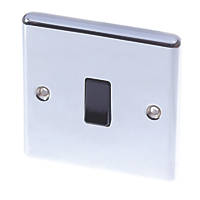 LAP  10AX 1-Gang Intermediate Switch Polished Chrome with Black Inserts