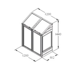 Forest  4' x 2' (Nominal) Timber Greenhouse