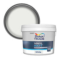Dulux Trade Vinyl Matt Emulsion Paint White 10Ltr