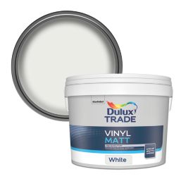 Dulux Trade  Matt White Emulsion Vinyl Paint  10Ltr