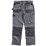 Site Jackal Work Trousers Grey / Black 32" W 34" L