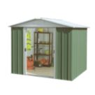 Yardmaster  7' 6" x 9' (Nominal) Apex Metal Shed Green