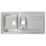 1.5 Bowl Stainless Steel Kitchen Sink & Drainer  1000mm x 500mm
