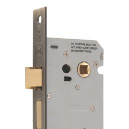 Smith & Locke  3 Lever Antique Brass Mortice Sashlock 65mm Case - 44mm Backset