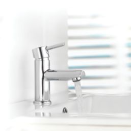 Aqualisa Uptown Chrome 145mm Standard Lever Mono Basin Pillar Tap  With Clicker Waste