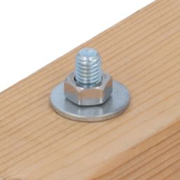 Easyfix Steel Large Flat Washers M8 x 2mm 100 Pack