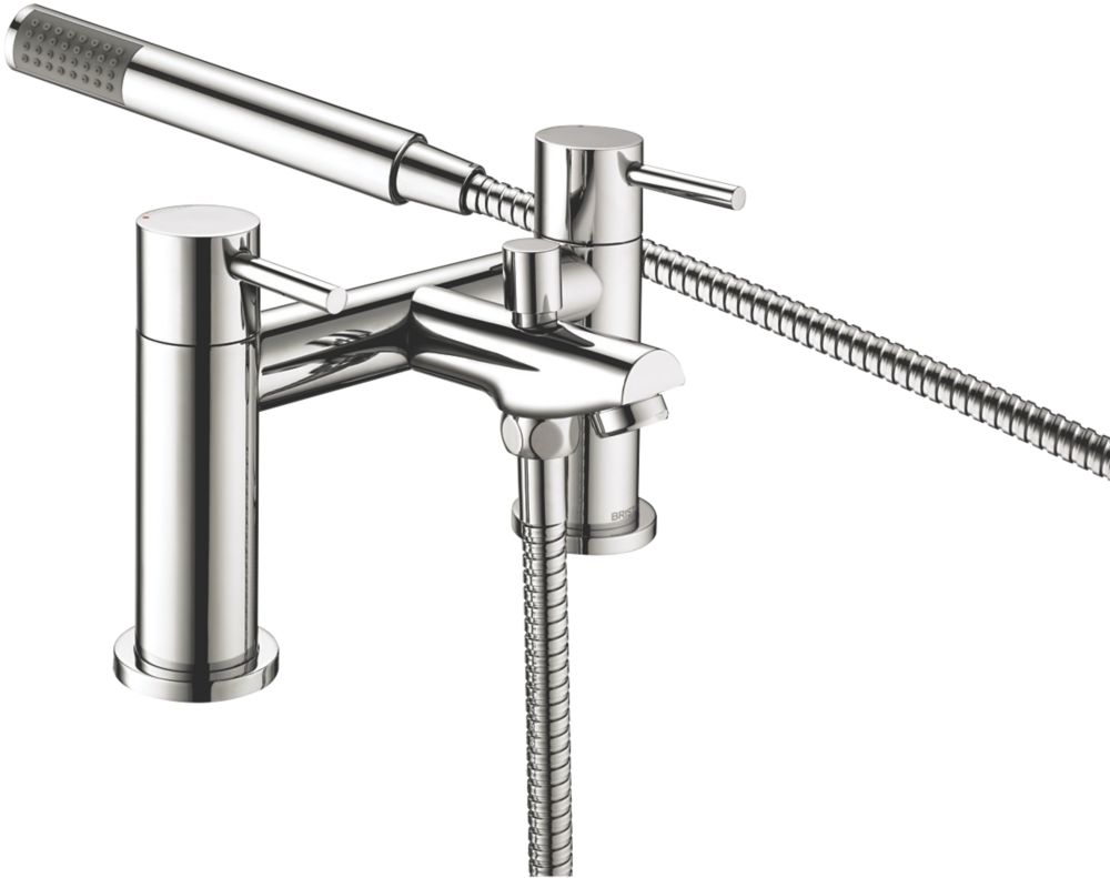 Bristan Blitz Deck-Mounted Bath Shower Mixer Tap | Bath Taps | Screwfix.com