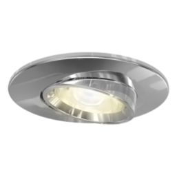 4lite  Tilt  Fire Rated GU10 Downlights Chrome 6 Pack