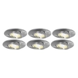 4lite  Tilt  Fire Rated GU10 Downlight Chrome 6 Pack