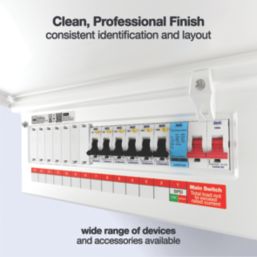 British General  16-Module 13-Way Part-Populated High Integrity Main Switch Consumer Unit with SPD