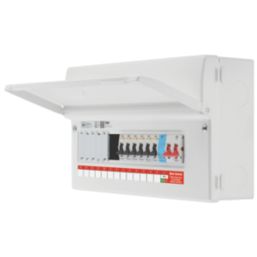 British General  16-Module 13-Way Part-Populated High Integrity Main Switch Consumer Unit with SPD