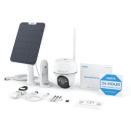 Reolink Argus A4KPTS2M64-UK Solar-Powered White Wireless 4K Indoor & Outdoor Dome WiFi Pan & Tilt Camera
