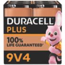 Duracell Plus  9V Alkaline Batteries 4 Pack