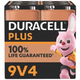 Duracell Plus  9V Alkaline Batteries 4 Pack