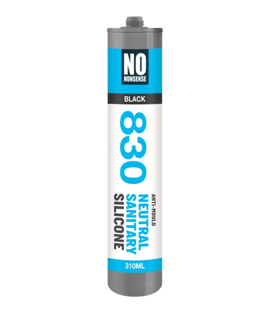 No Nonsense 830 Anti-Mould Neutral Sanitary Silicone Sealant Black ...