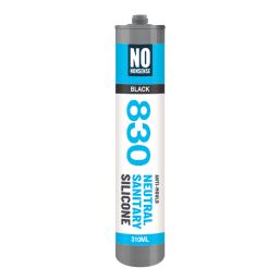 No Nonsense 830 Anti-Mould Neutral Sanitary Silicone Sealant Black 310ml