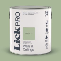 LickPro  2.5Ltr Green 14 Vinyl Matt Emulsion  Paint