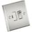 Knightsbridge  13A Switched Fused Spur  Brushed Chrome
