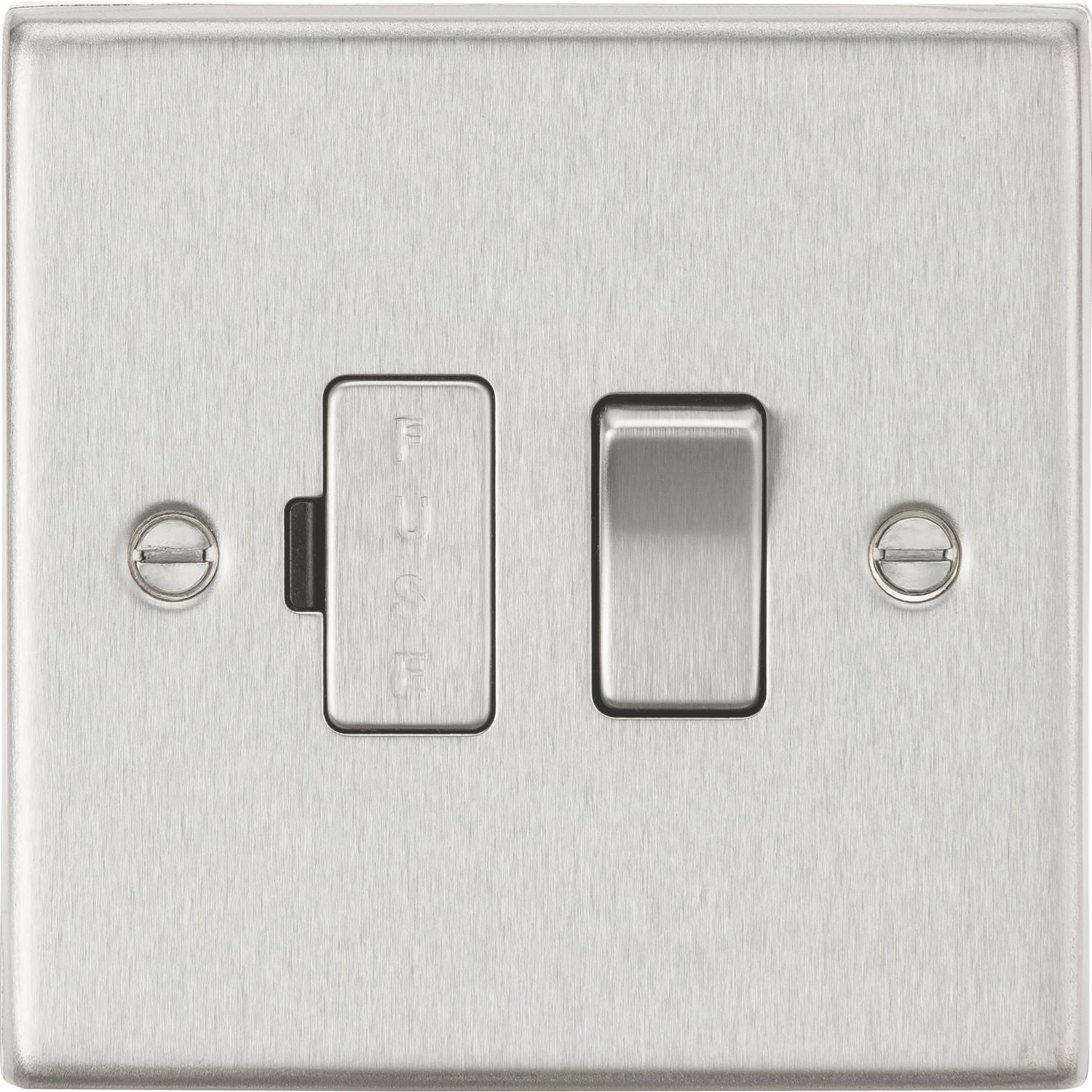 Knightsbridge 13A Switched Fused Spur Brushed Chrome (758TY)