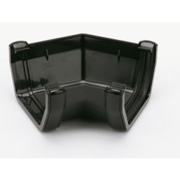 FloPlast  uPVC 135° Square Gutter Angle Black 114mm