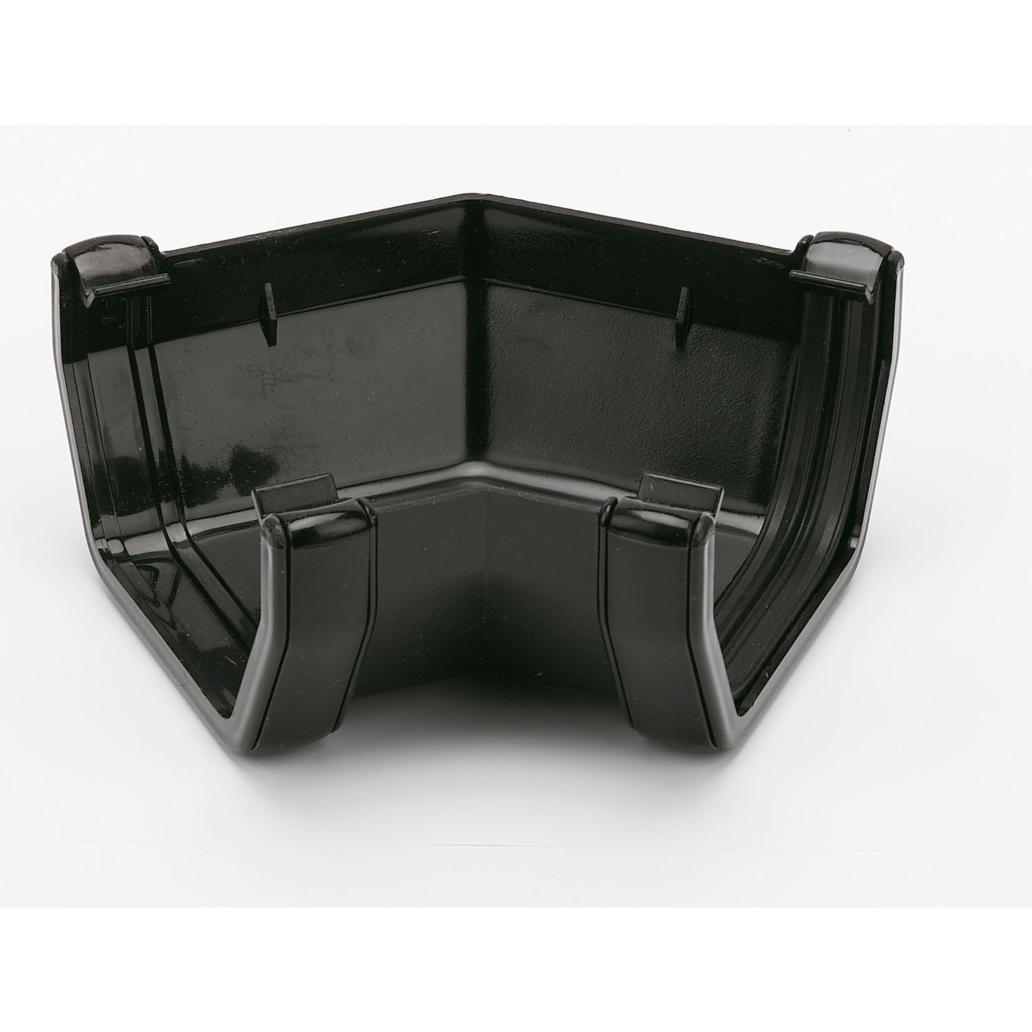 FloPlast uPVC 135° Square Gutter Angle Black 114mm (75906)