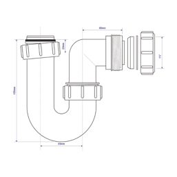 McAlpine Tubular P Trap White 40mm