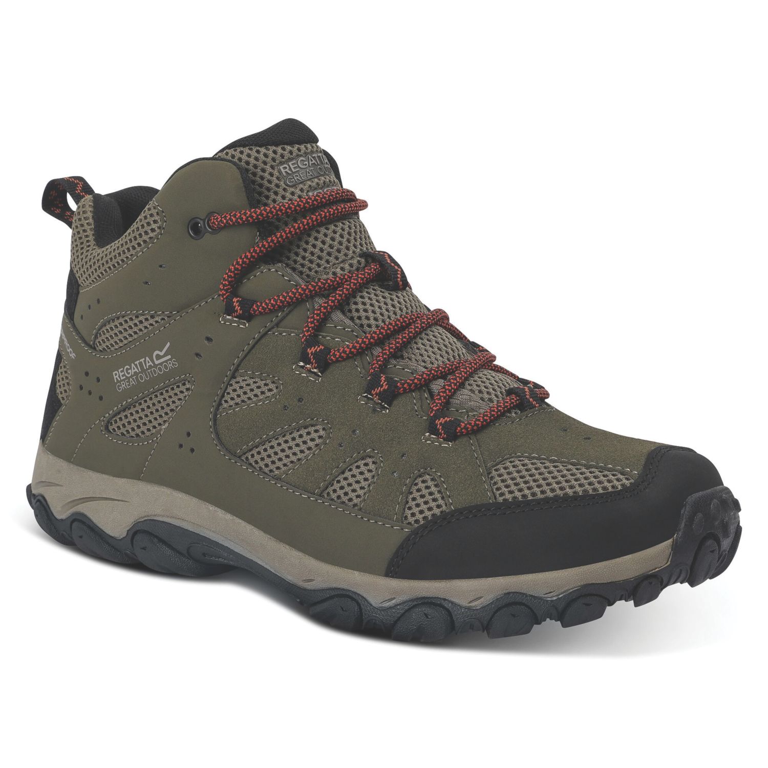 Regatta Edgepoint IV Mid Size 8 Olive Night / Burnt Umber Waterproof Non Safety Work Boots (759AR)