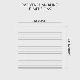 Renaissance Venetian  Blind White 105cm x 150cm Drop