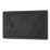 British General Nexus Metal 13A 2-Gang SP Switched Socket + 3.25A 22W 2-Outlet Type C USB Charger Matt Black with Black Inserts