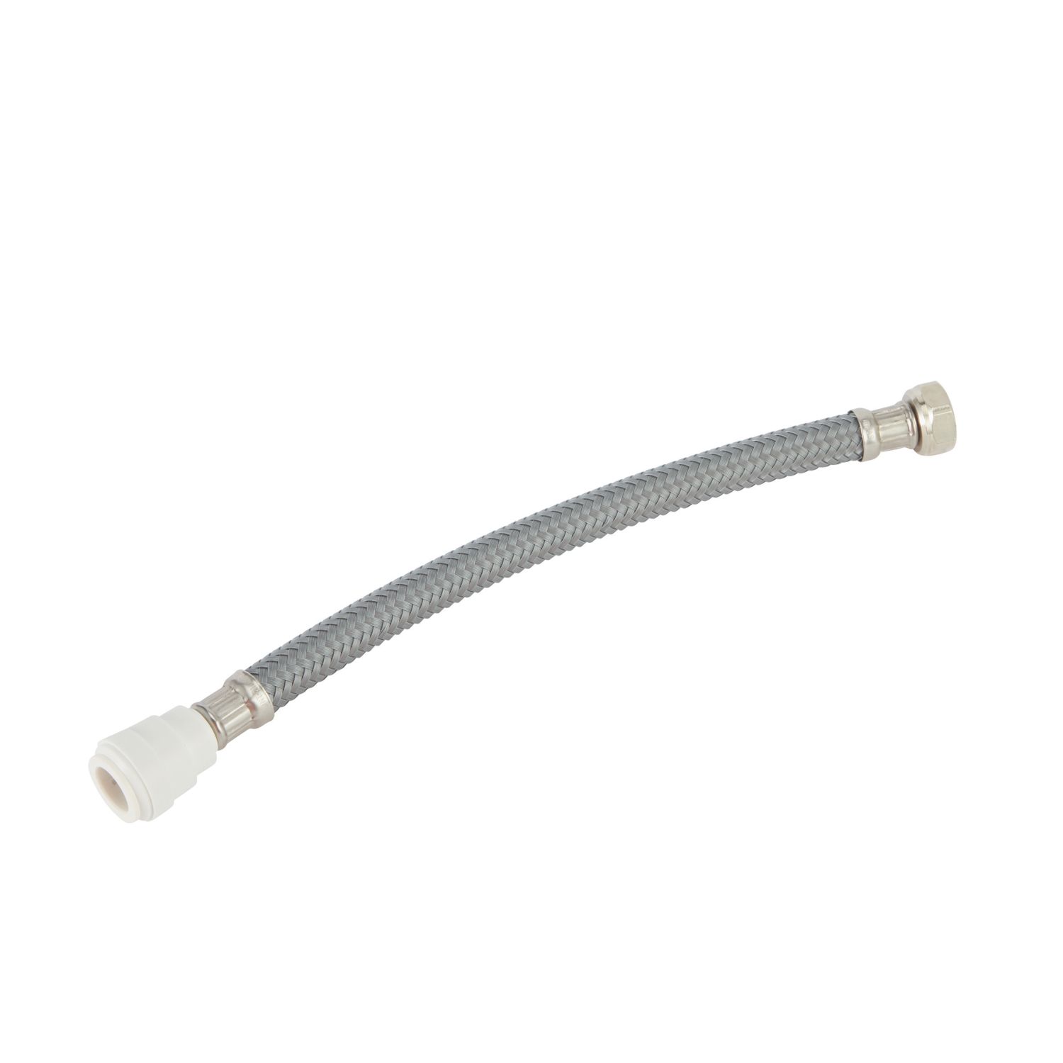 Flomasta Push-Fit EPDM Straight Flexible Hose 15mm x 1/2" x 300mm (759FA)