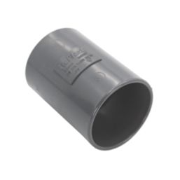 FloPlast Solvent Weld Straight Couplers 32mm x 32mm Anthracite Grey 5 Pack