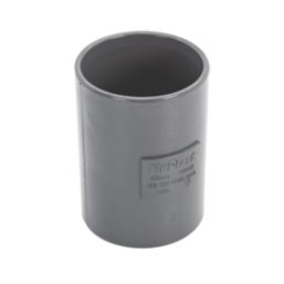 FloPlast Solvent Weld Straight Couplers 32mm x 32mm Anthracite Grey 5 Pack