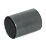 FloPlast Solvent Weld Straight Coupler 32mm x 32mm Anthracite Grey 5 Pack