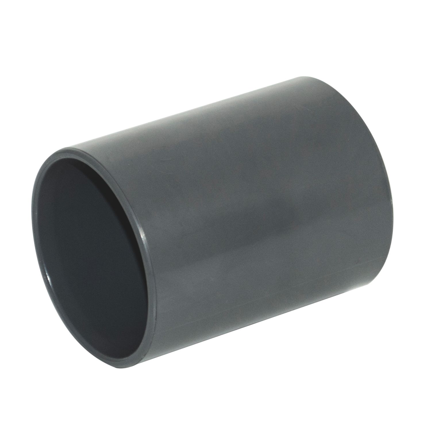 FloPlast Solvent Weld Straight Couplers 32mm x 32mm Anthracite Grey 5 Pack (759KJ)