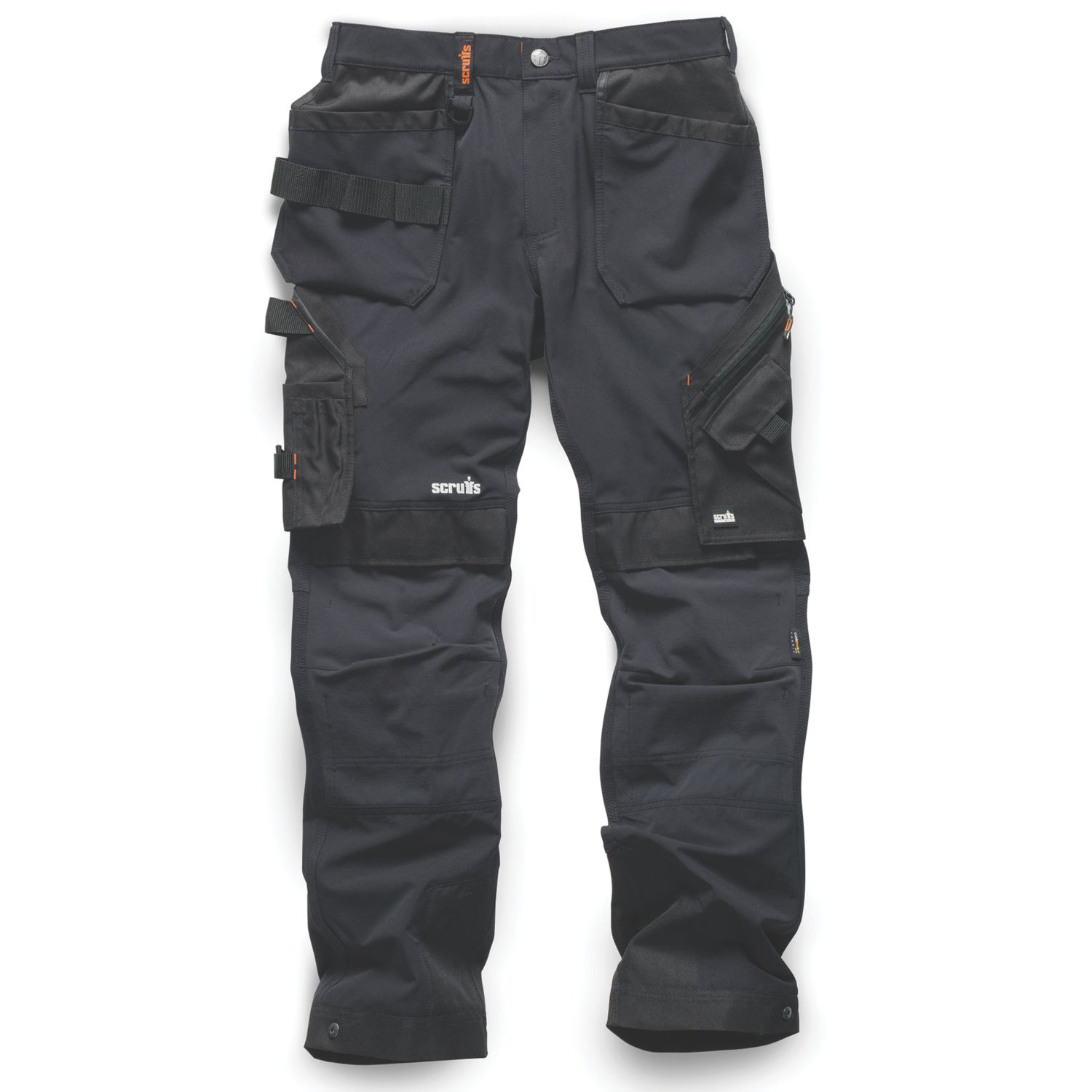 Scruffs Pro Flex Plus Work Trousers Black 32" W 34" L (759KV)