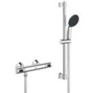 Refurb Grohe Precision Flow HP Rear-Fed Exposed Chrome Thermostatic Shower Mixer Set