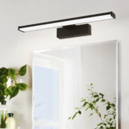 Eglo Pandella 1 40mm LED Bathroom Mirror Light Black 7.4W 900lm - Screwfix