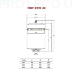 Ariston Pro 1 Eco 100 Electric Storage Water Heater 3kW 100Ltr