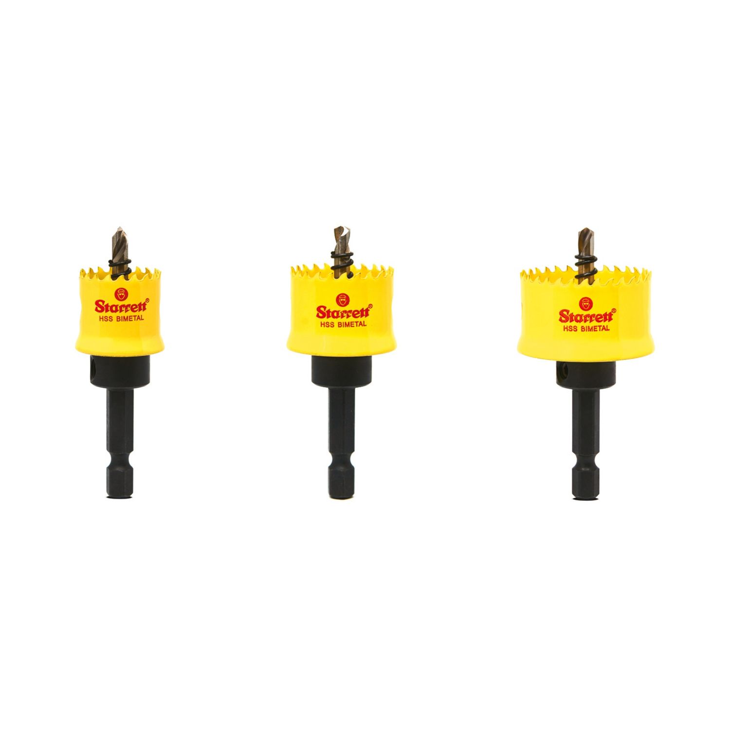 Starrett KCS03001 3-Saw Multi-Material Electricians Cordless Smooth Cutting Holesaw Set (759RG)