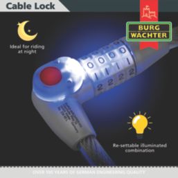 Burg-Wachter Plastic LED Security Cable 65cm x 1.2cm