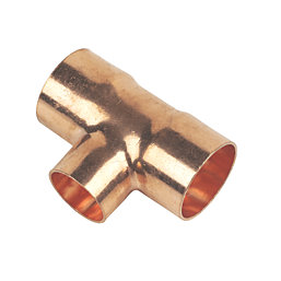 Flomasta  Copper End Feed Reducing Tee 28mm x 28mm x 22mm